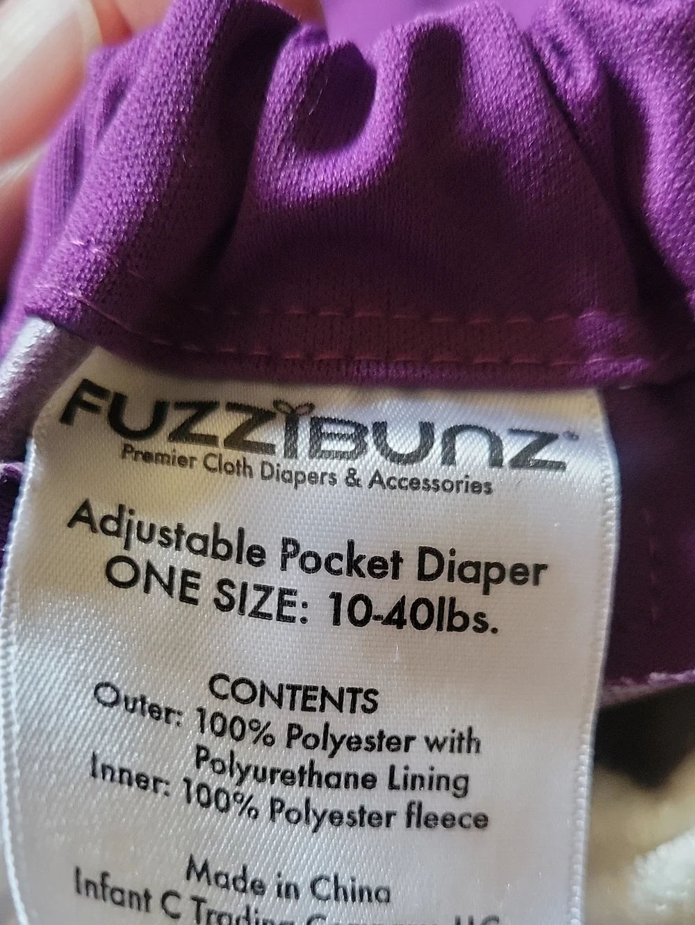 FuzziBunz NWOT Adjustable Pocket Diapers Bundle of 3